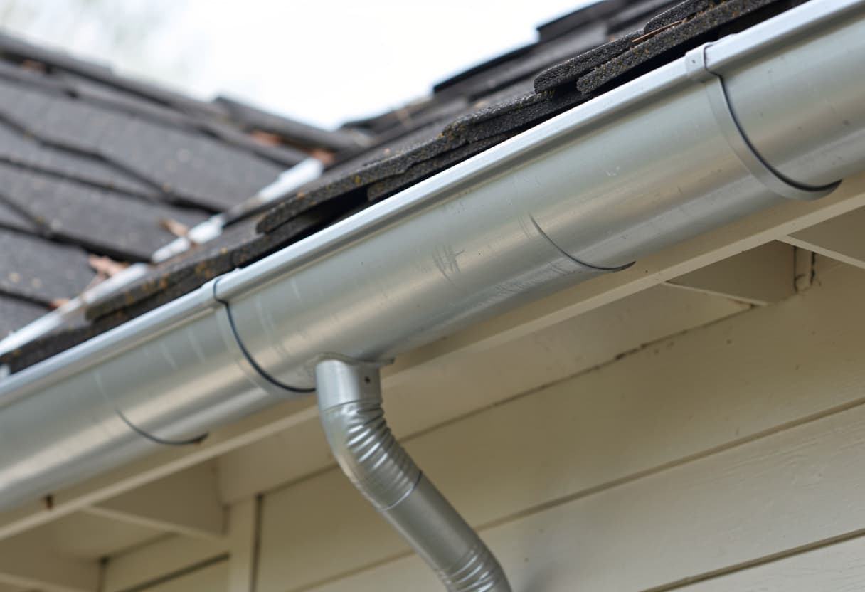 Illustrative seamless gutter outcome example
